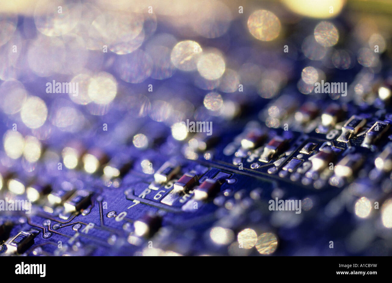 electronic circuit board close up detail background symbol Stock Photo ...