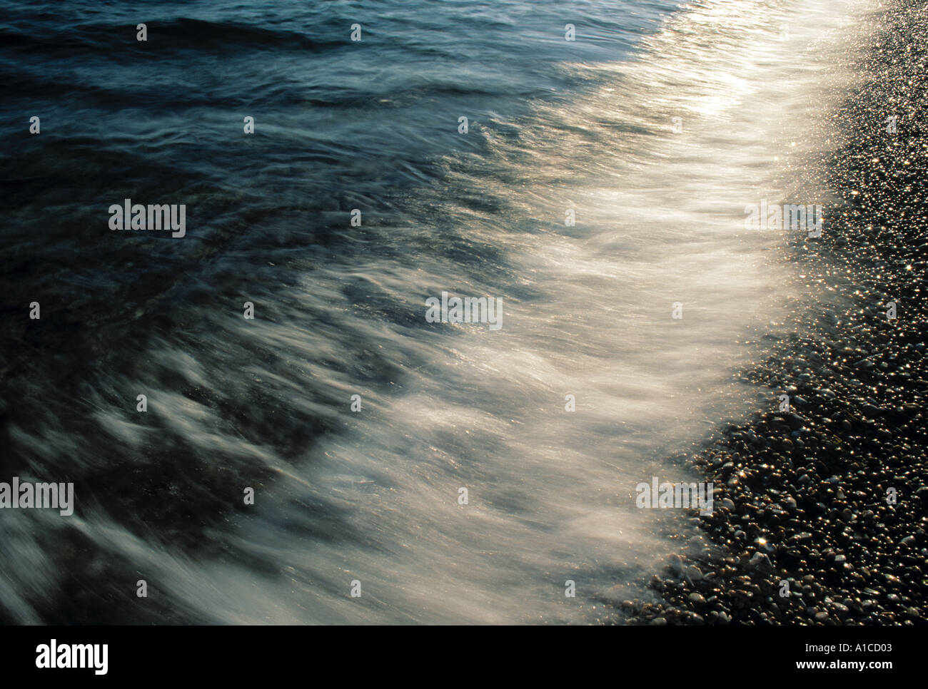 Waves on Beach Stock Photo
