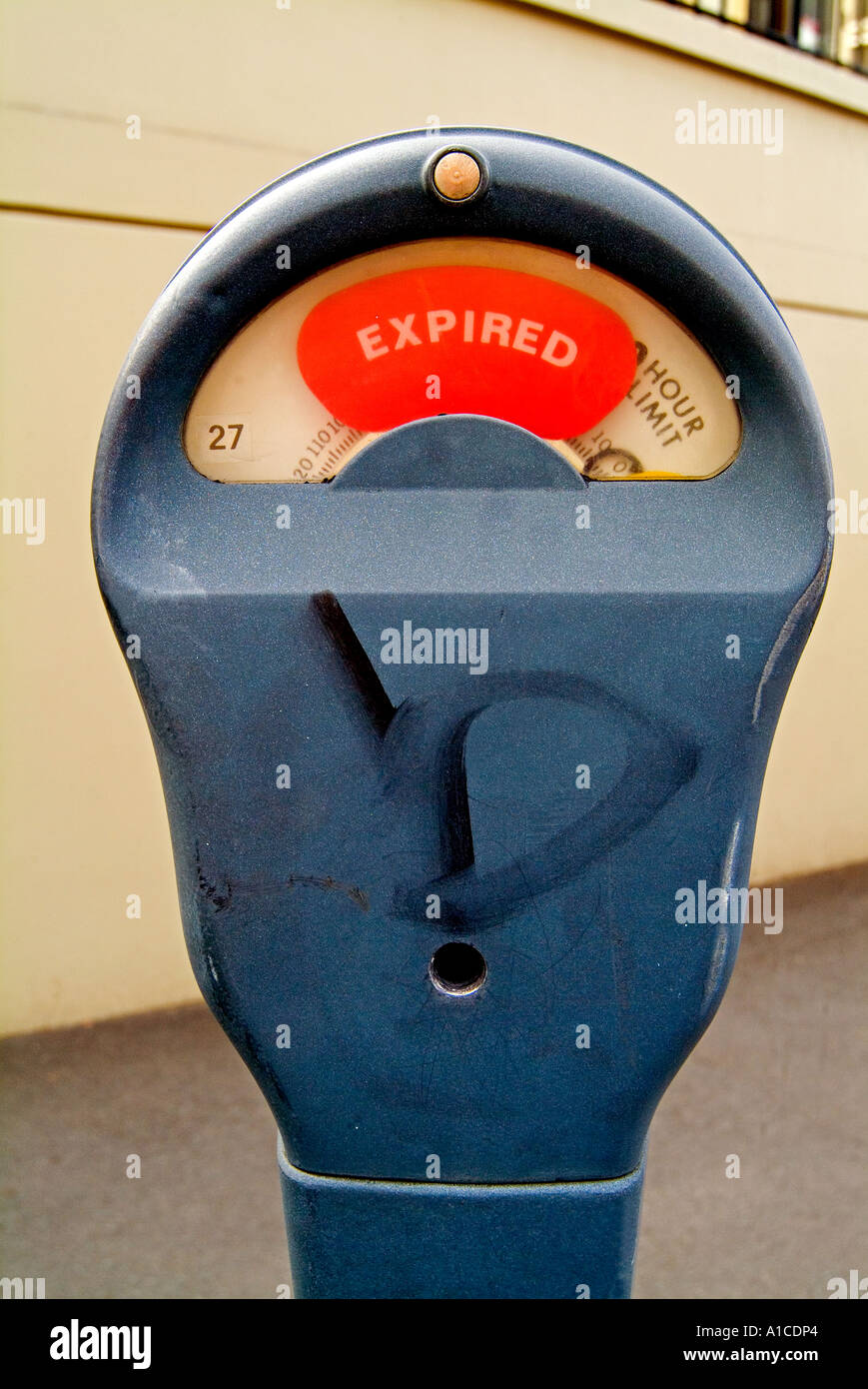 Expired parking meter Stock Photo Alamy