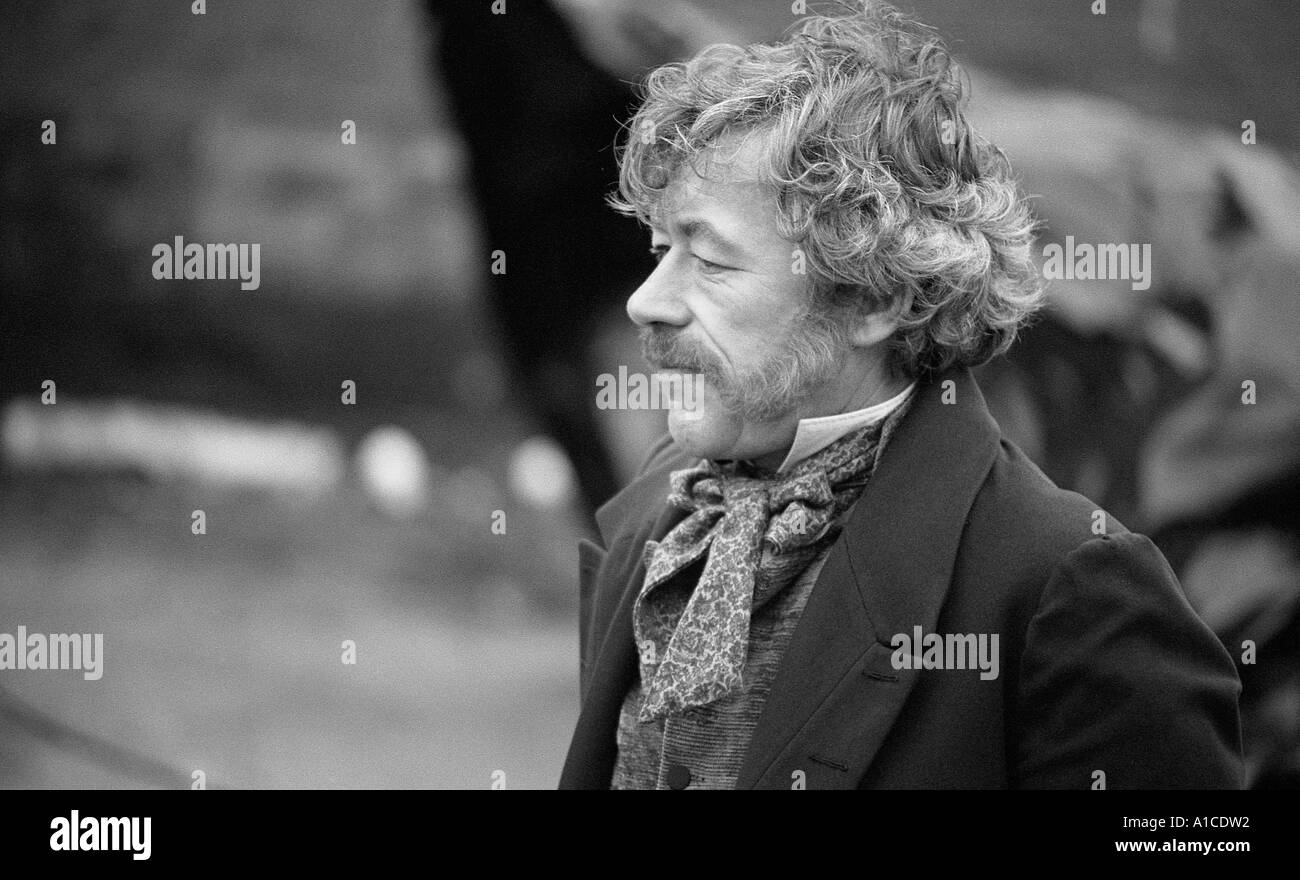 Leslie Schofield, a professional actor in period costume to appear in TV production of Oliver Twist. Stock Photo