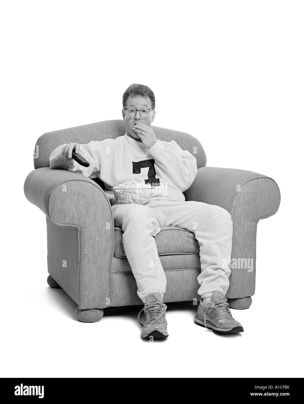 Remote control man in Black and White Stock Photos & Images - Alamy