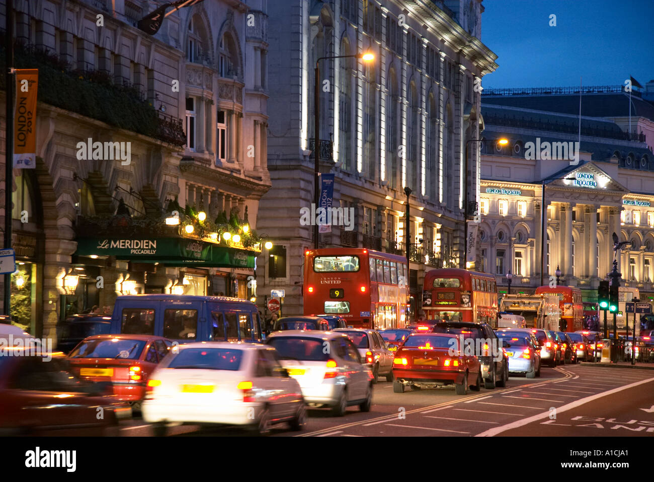 Piccadilly main street in London UK Stock Photo Alamy
