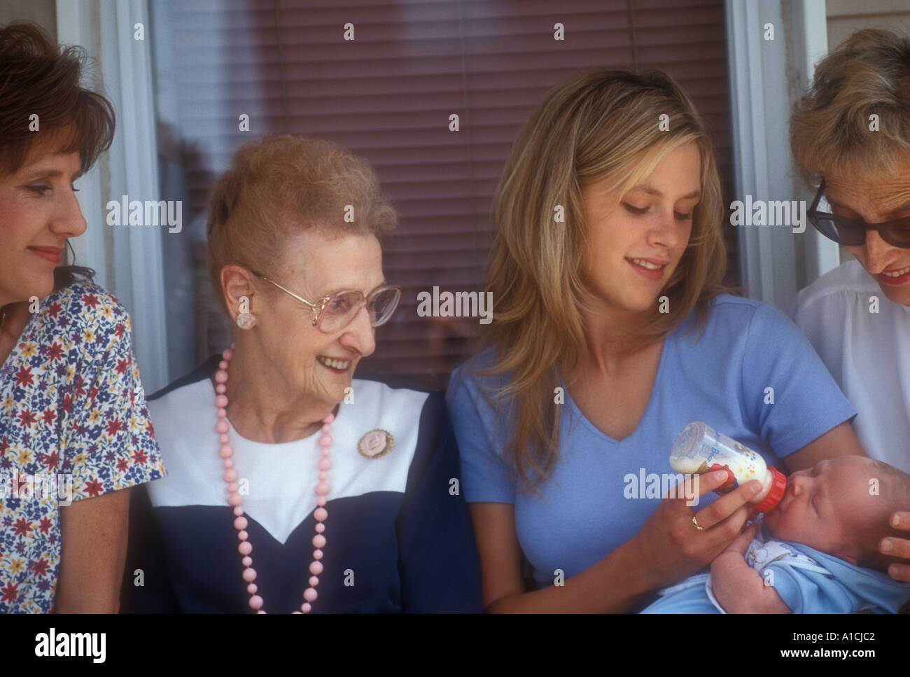 Five Generations Stock Photo