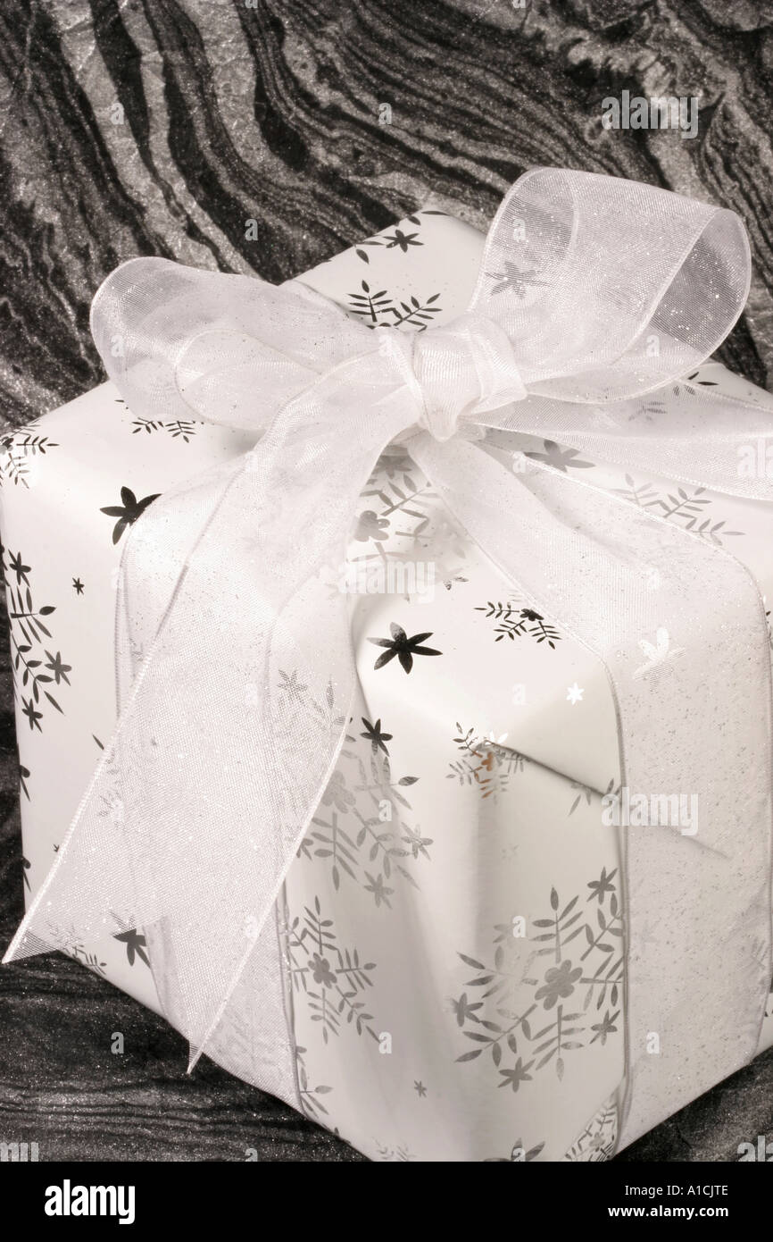 A wrapped Christmas Present Stock Photo
