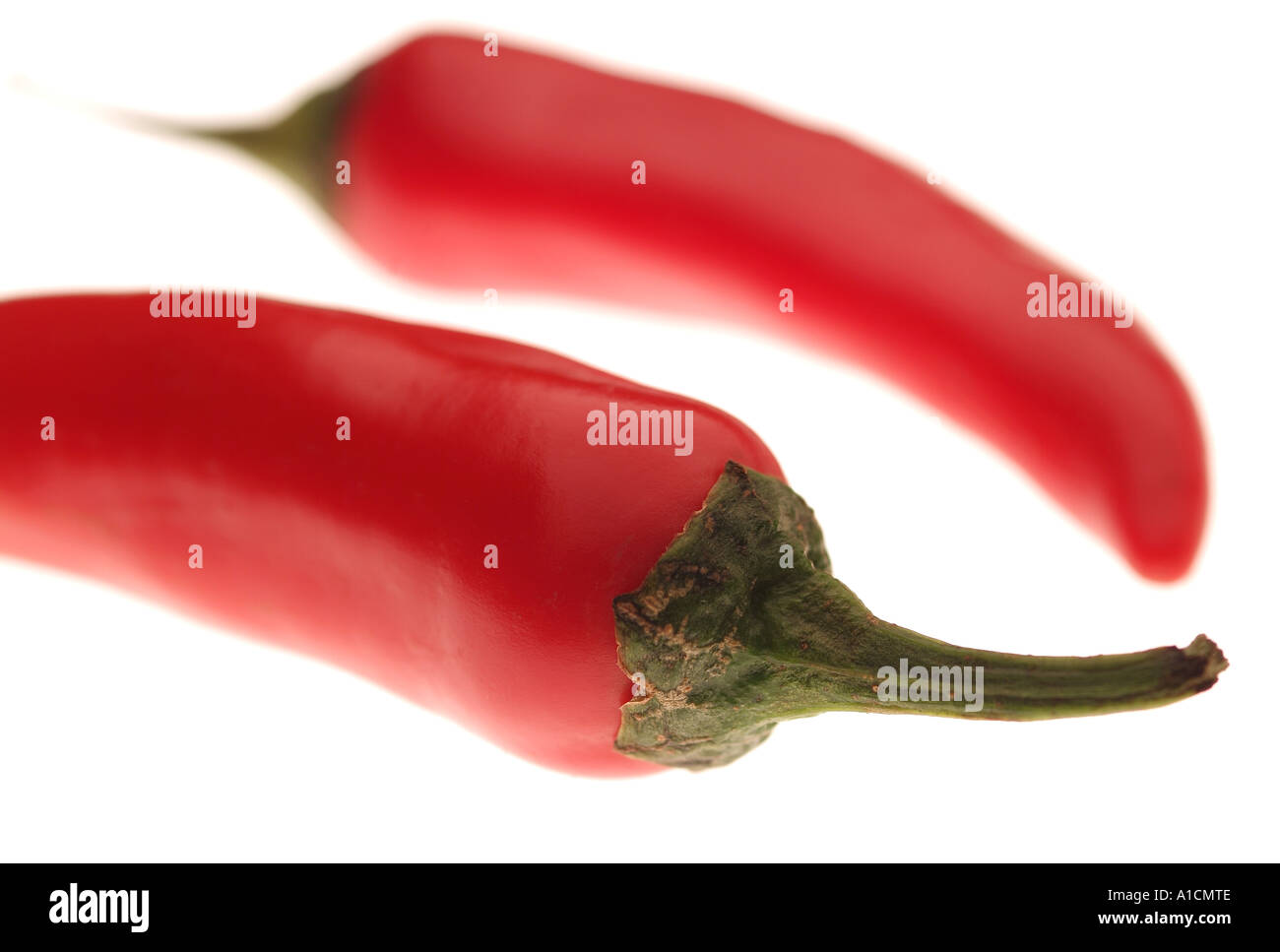 close up of red chilli peppers Stock Photo
