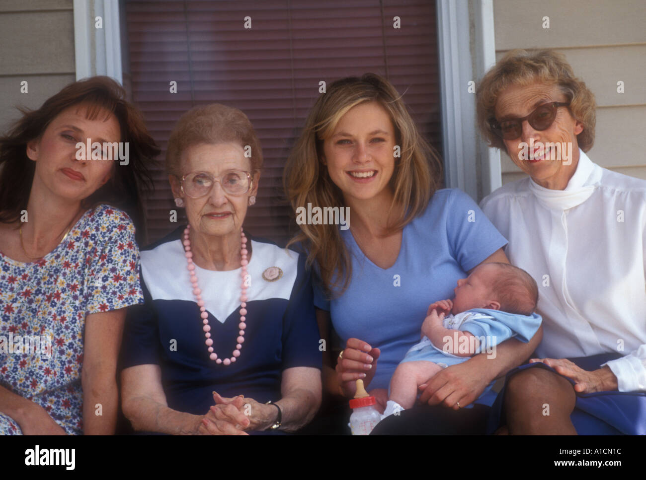 Five Generations Stock Photo