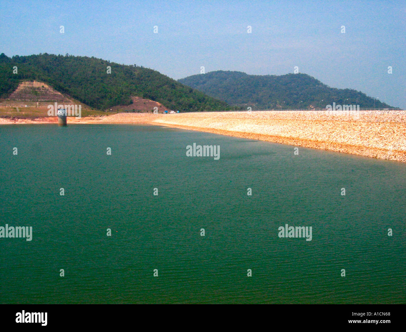 Electricity and drinking water are generated through the Teluk Bahang Dam Penang Malaysia Stock Photo