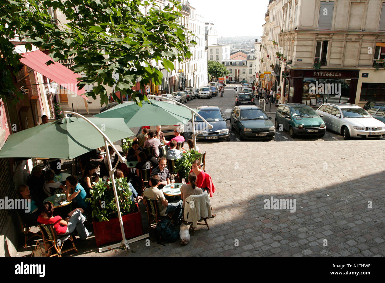 Cafe bar in Montmartre Paris France Stock Photo Alamy