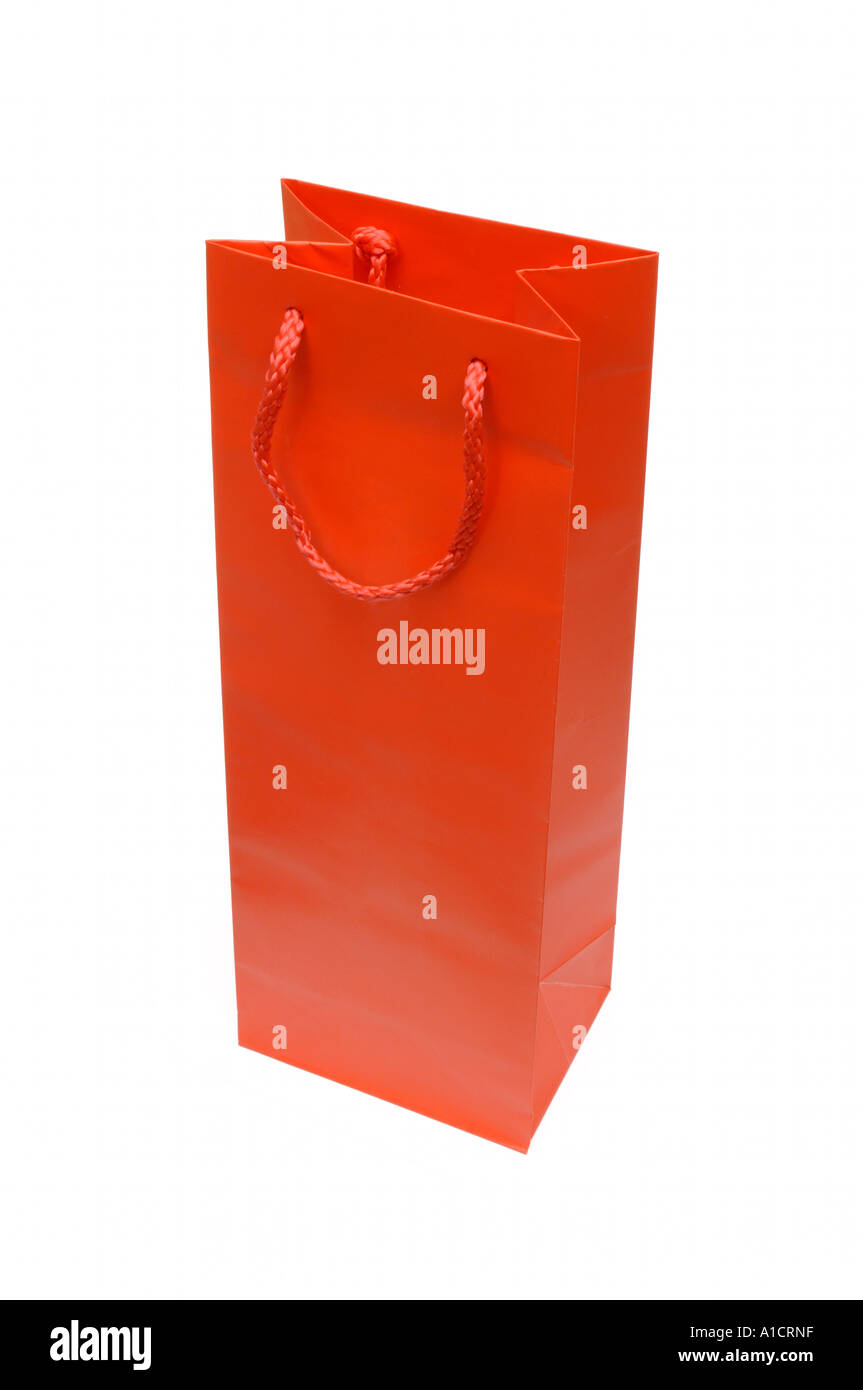 Red paper gift bag Stock Photo Alamy
