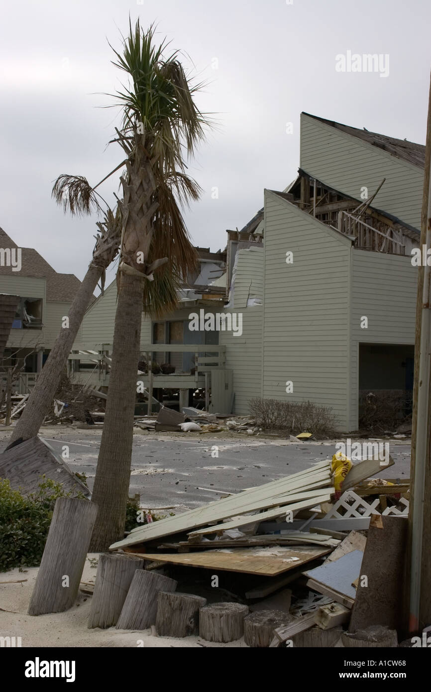 Hurricane damaged condo Perdido Key Florida Stock Photo Alamy