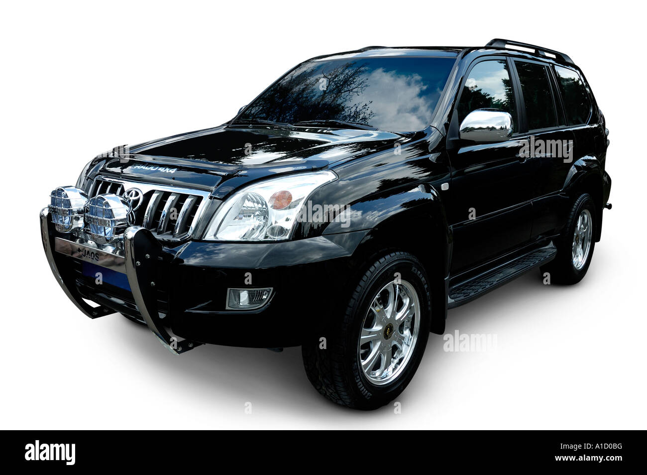 Black Toyota Land Cruiser Prado 2006 Stock Photo