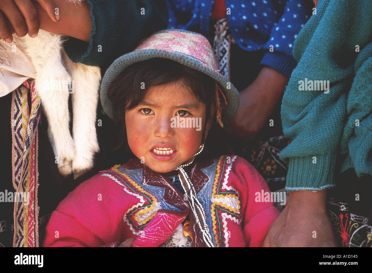Quechua girl Peru Stock Photo Alamy