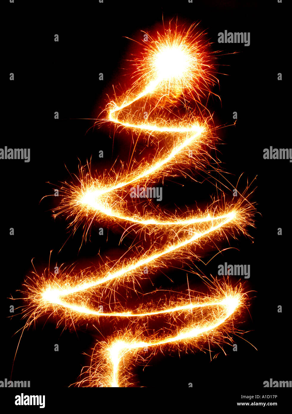 Sparkling christmas tree Stock Photo
