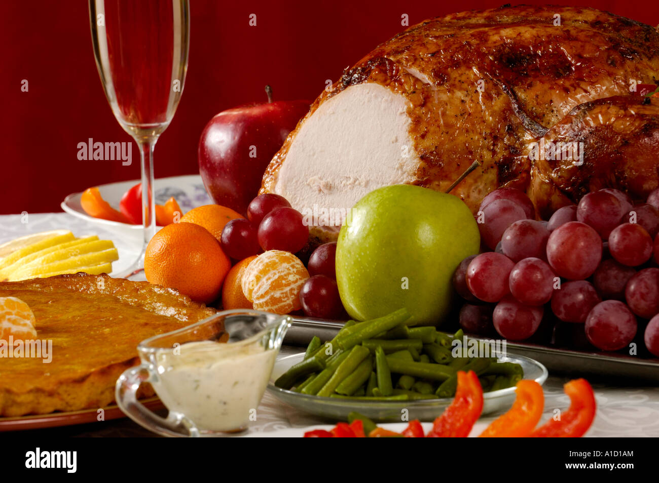 Thanksgiving Turkey Festive Food Still life Stock Photo