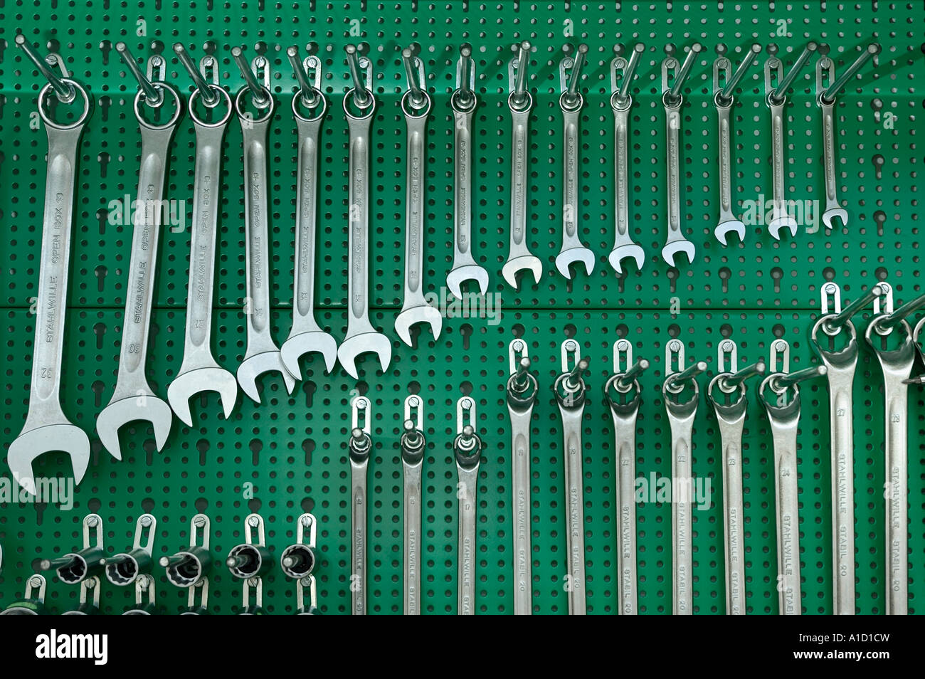 Set of wrenches Stock Photo