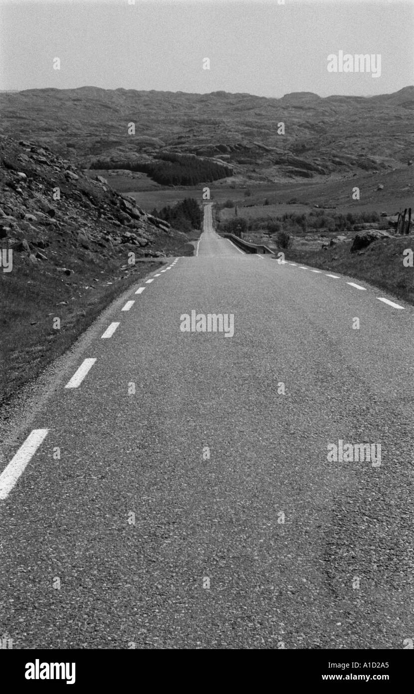 Straight rural road in Black and White Stock Photos & Images - Alamy