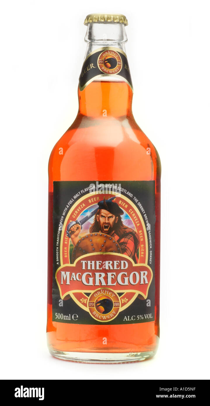 scotland orkney sandwick red mac gregor clan rob roy s rioghal mo dhream royal is my race macgregor sword shield Stock Photo