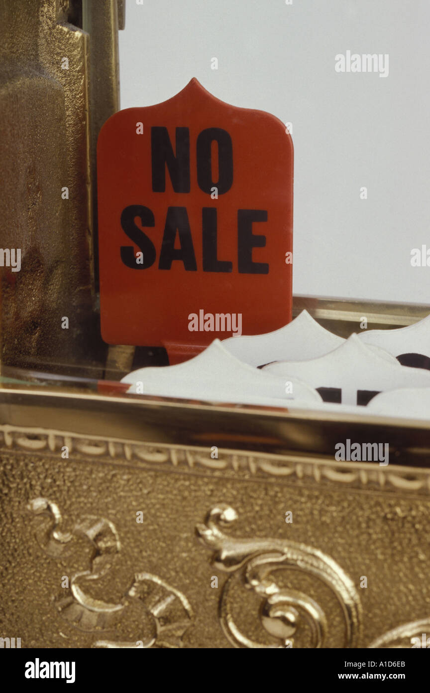 No sale sign in cash register Stock Photo