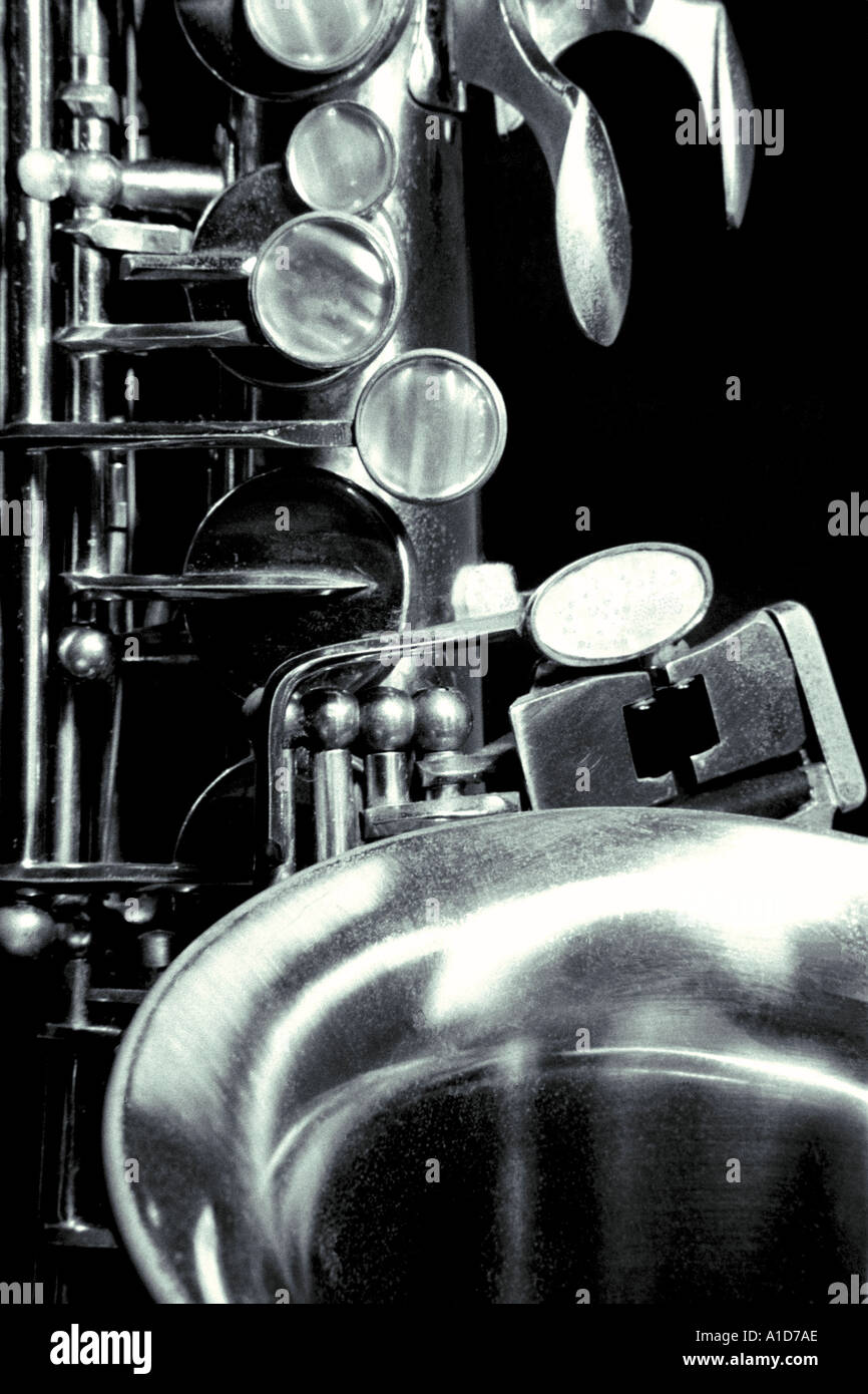 Saxophone frontal Stock Photo