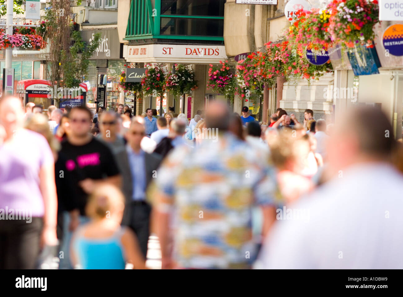 Shoppers St Davids Arcade Queen Street Cardiff City Centre South Wales