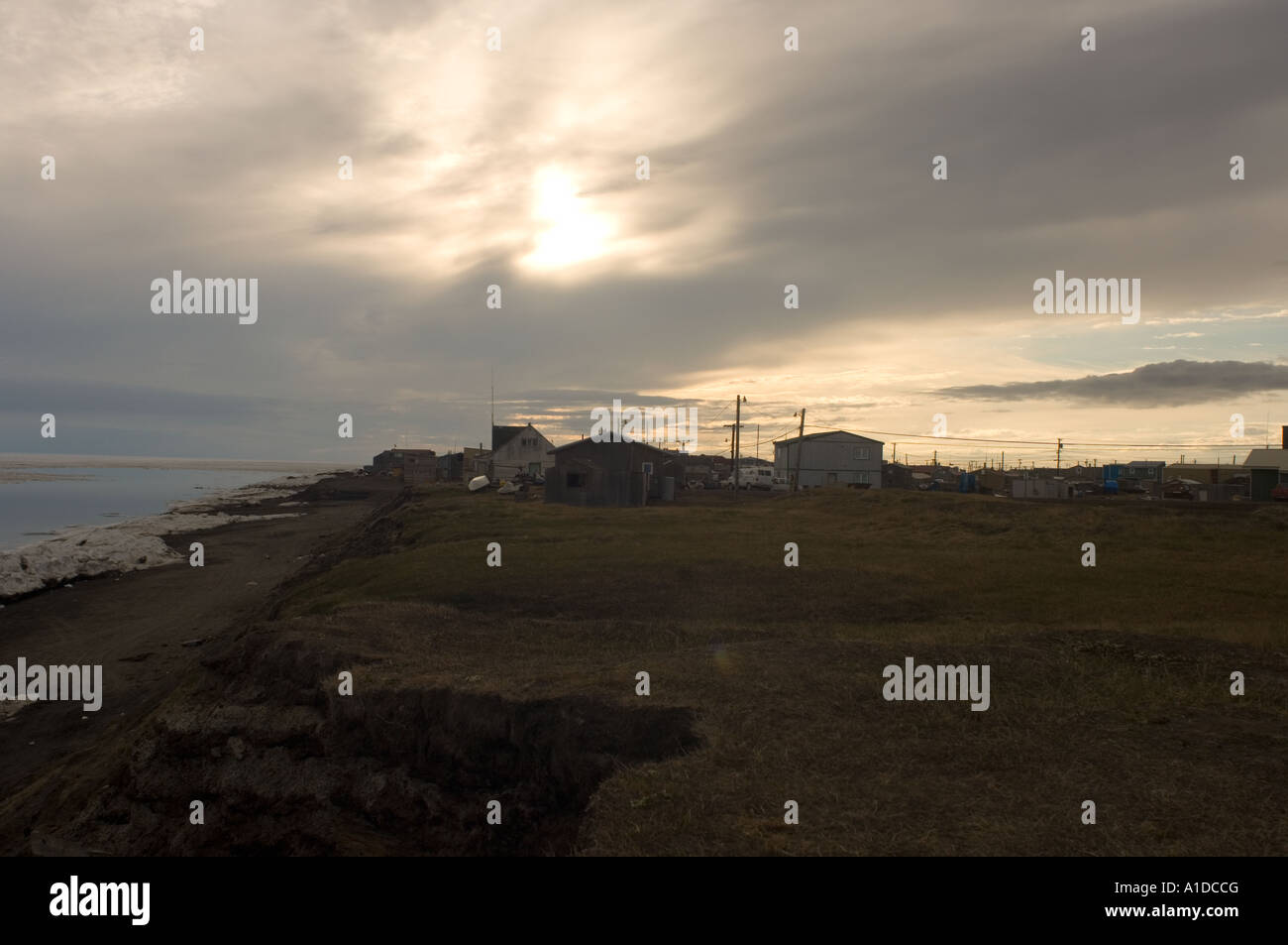 Inupiat village of Barrow along the Arctic coast National Petroleum ...
