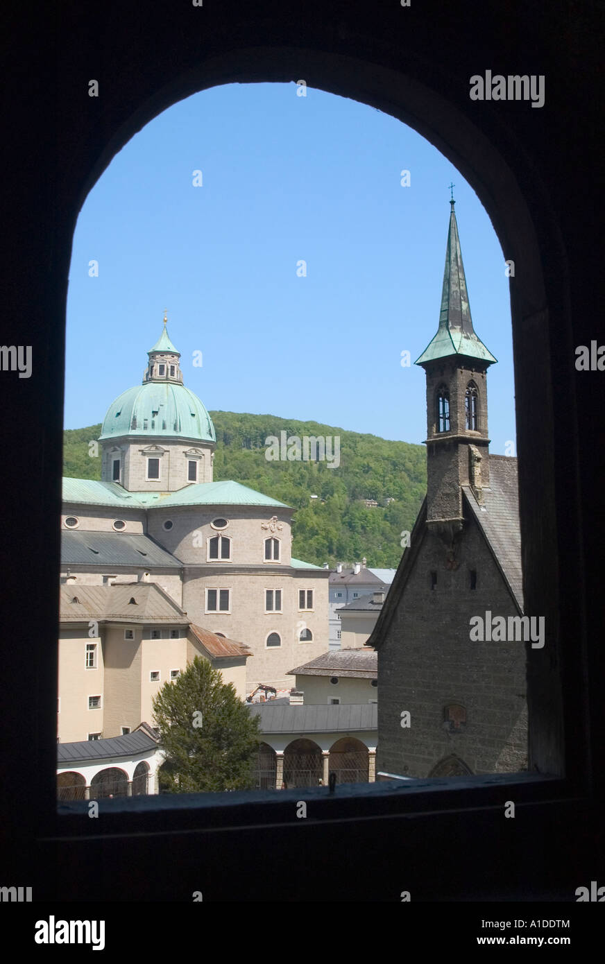 Monastery View of Salzburg Austria Stock Photo