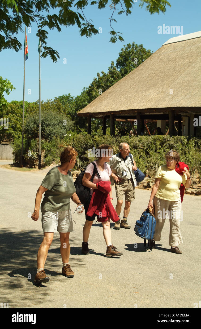 Visitors at Addo Elephant National Park near Port Elizabeth Eastern cape South Africa RSA Stock Photo
