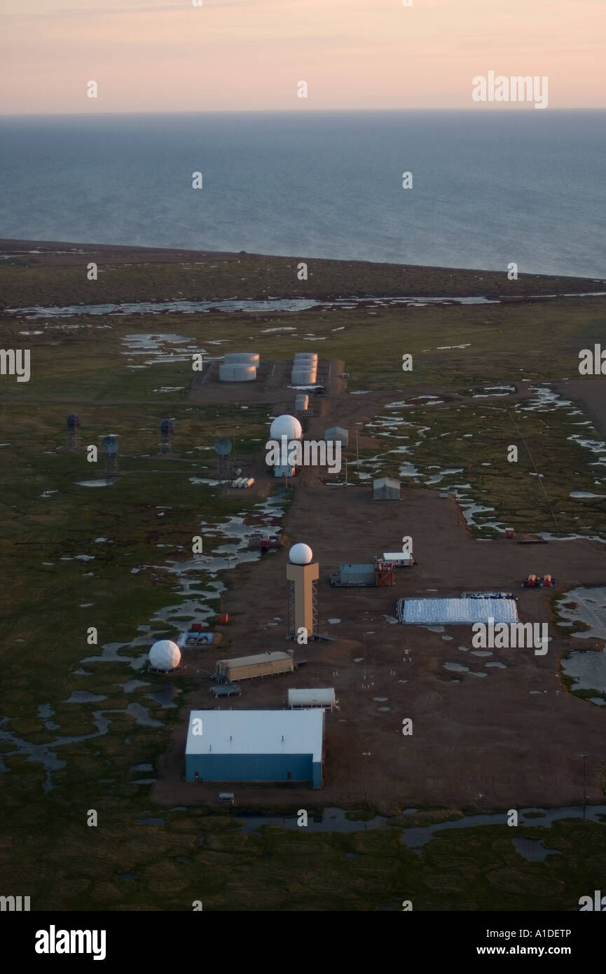 industrial development in the National Petroleum Reserves Arctic coast of Alaska Stock Photo