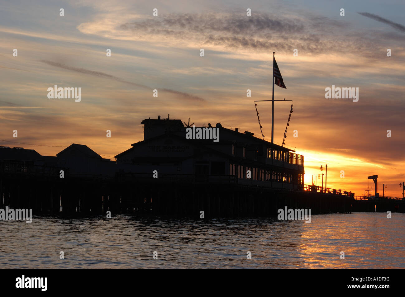 Stearns wharf silhouette hi-res stock photography and images - Alamy