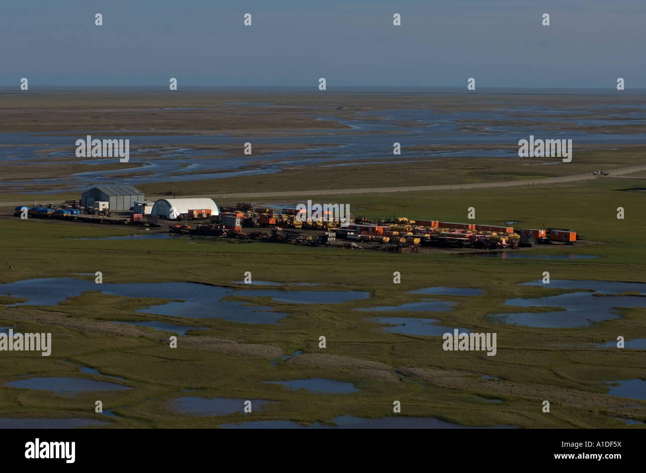 part of Prudhoe Bay s industrial oil fields and sprawling development