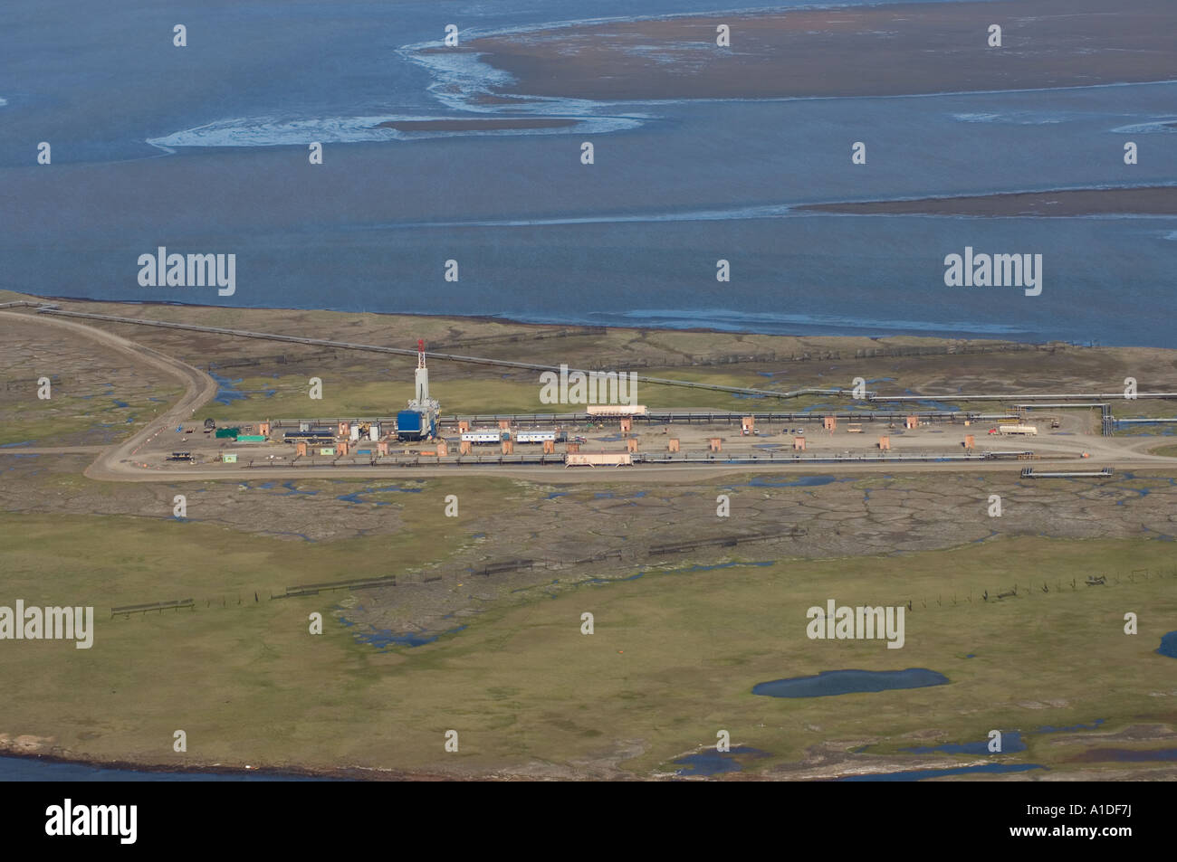 drill site part of Prudhoe Bay s industrial oil fields and sprawling