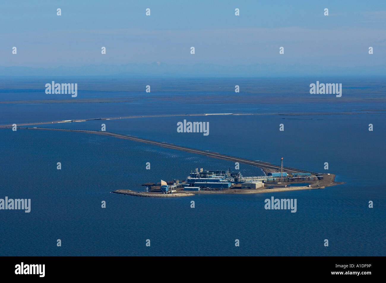 drill site part of Prudhoe Bay industrial oil fields and sprawling development Beaufort Sea