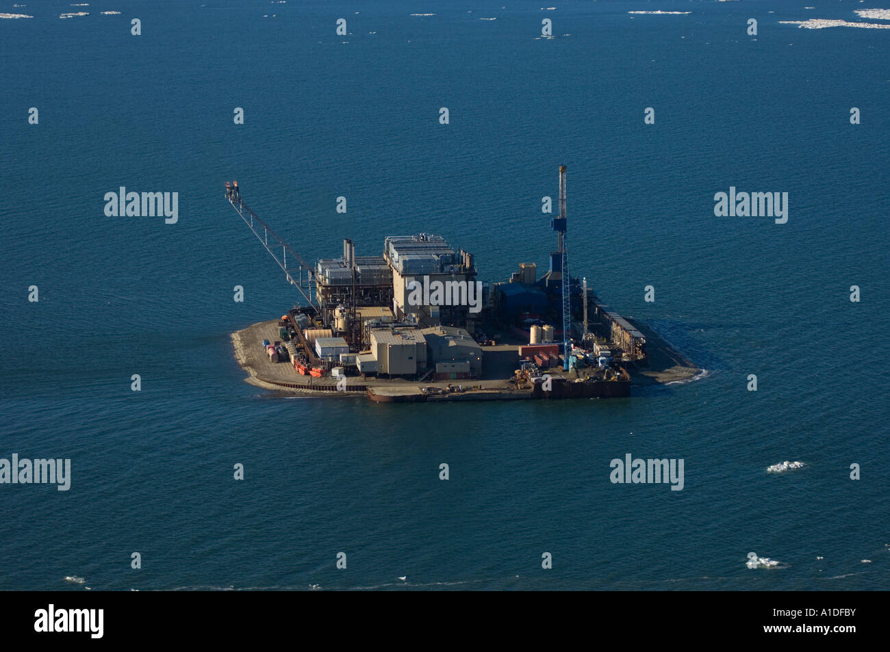 drill site part of Prudhoe Bay s industrial oil fields and sprawling development Beaufort sea