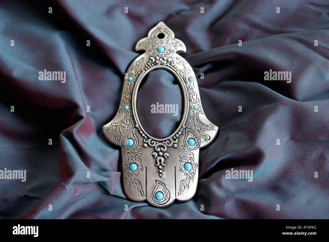 Hamsa popular amulet for protection from the envious or evil eye Stock Photo