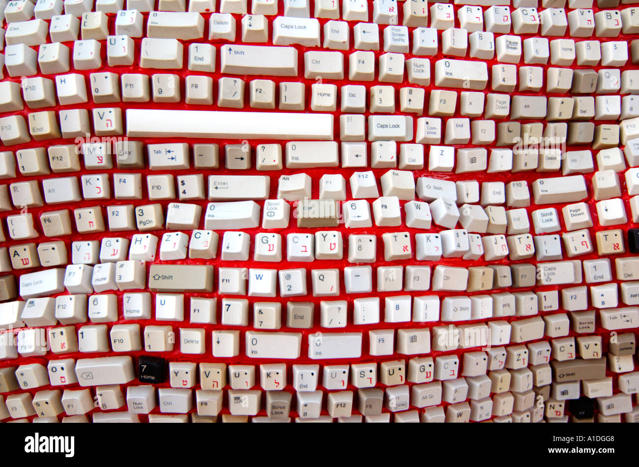 randomly assembled Keyboard keys Stock Photo Alamy