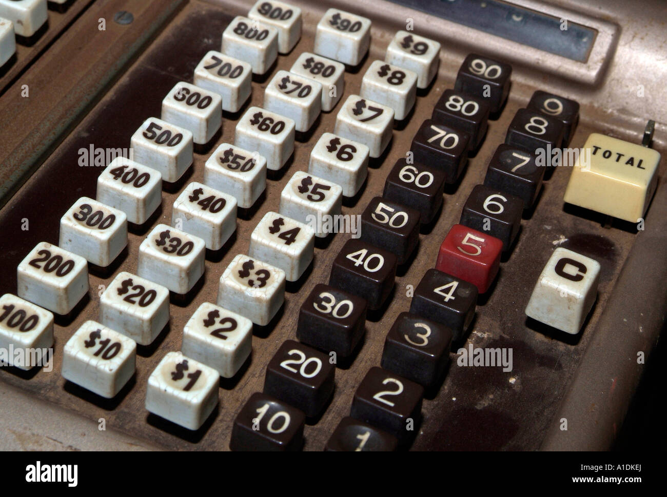 Old cash register keys. photo by Bruce Miller Stock Photo Alamy