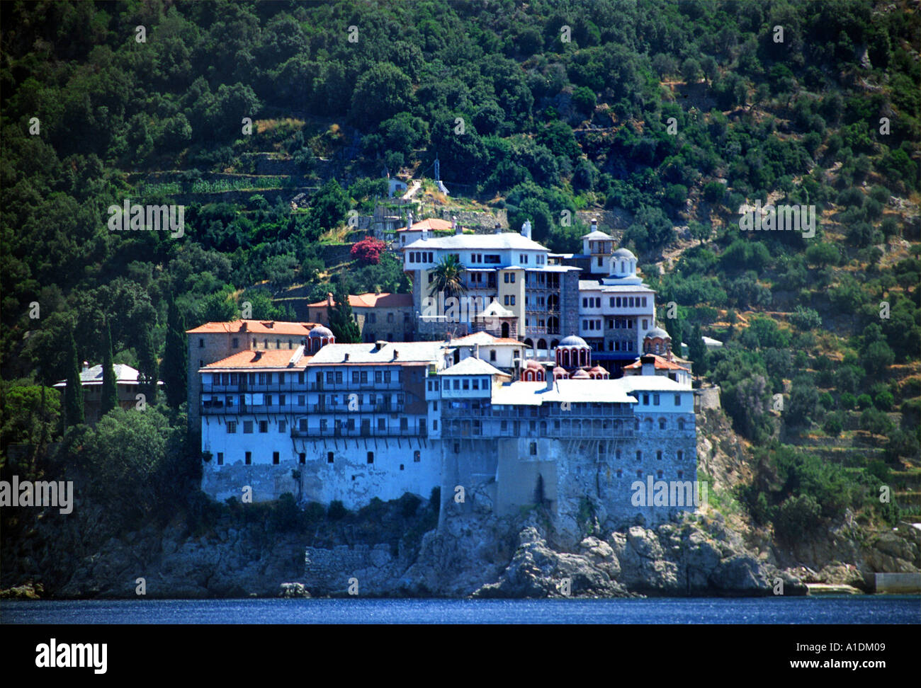 Simonopetra Monastery Mount Athos Peninsula Halkidiki Greece Europe Stock Photo