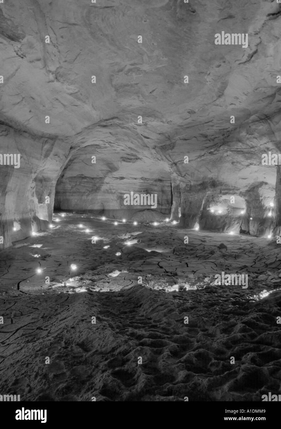 Candlelit Mine Stock Photo