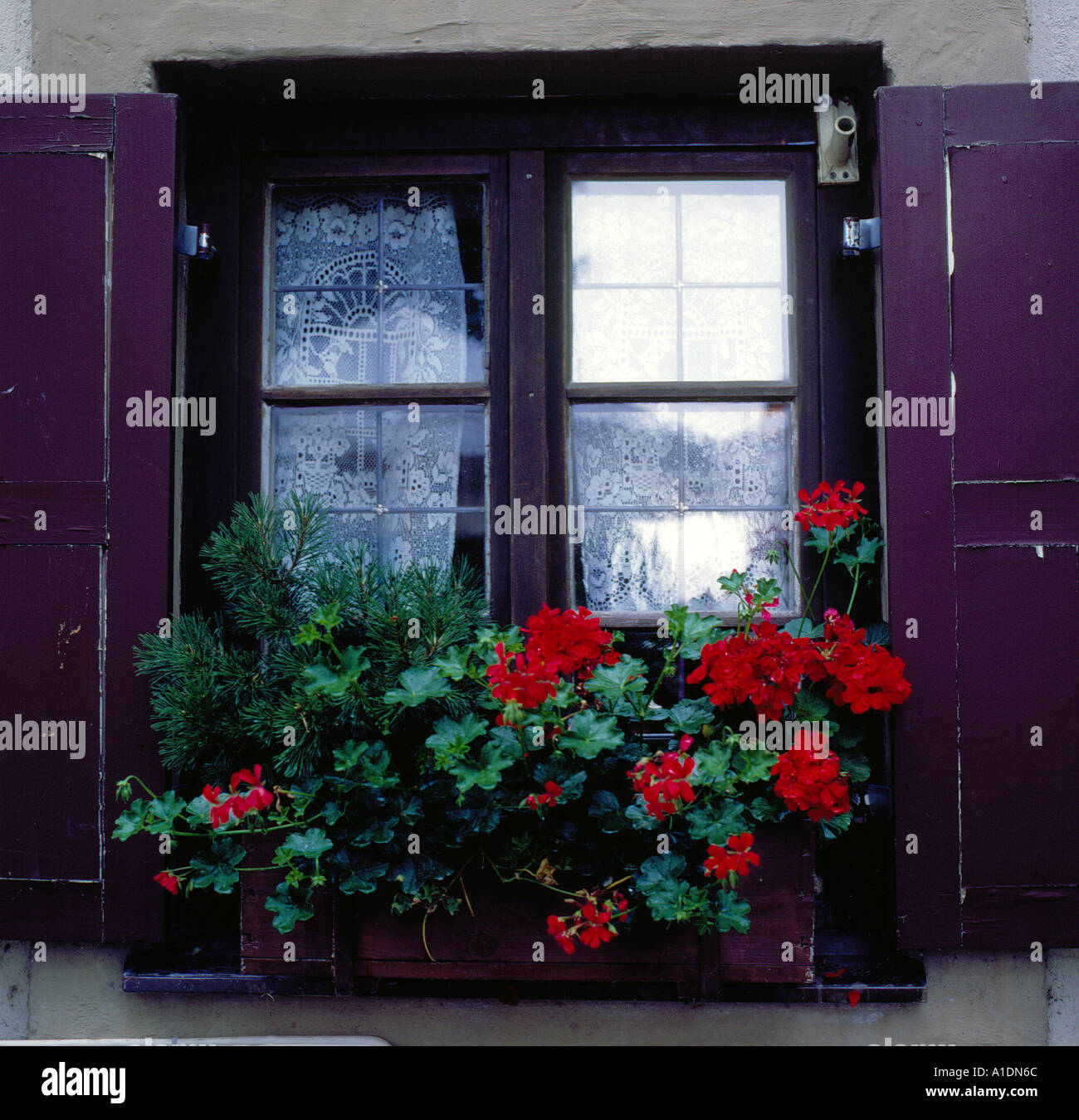 window of traditional farm house in Bavaria Germany Europe. Photo by ...