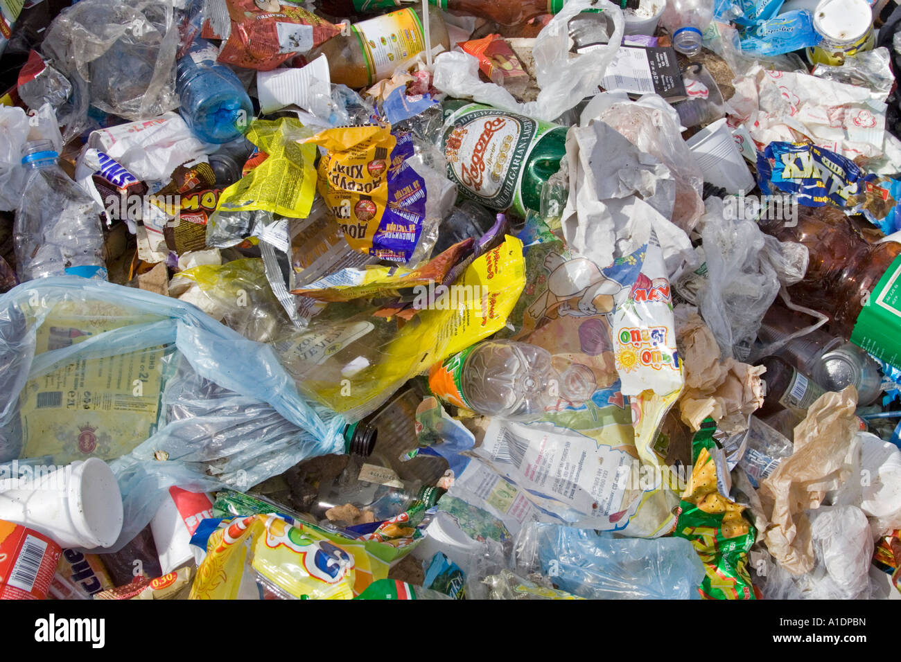 Rubbish Collected In Sofia The Capital Of Bulgaria Stock Photo - Alamy