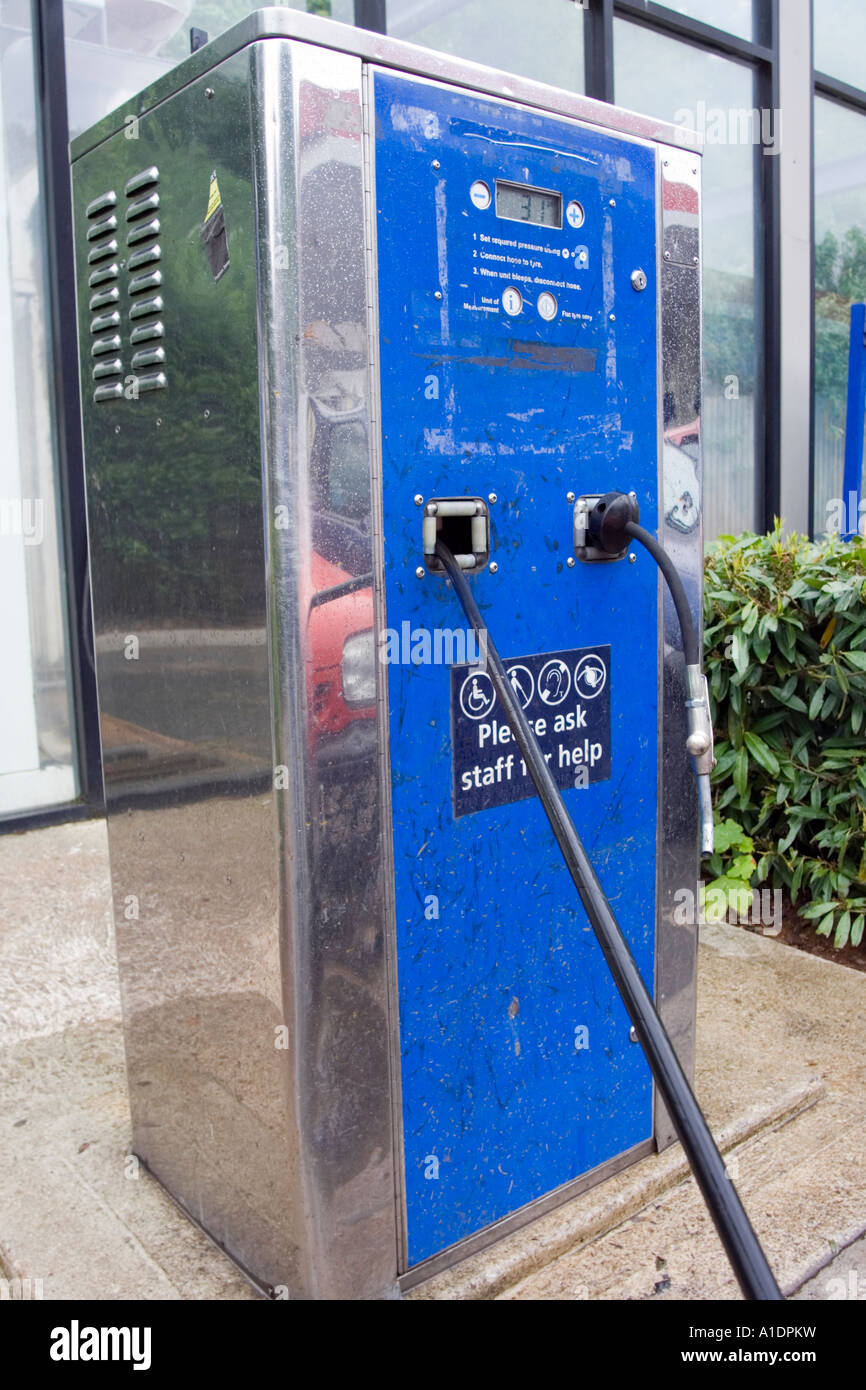 Air pump in garage in hi-res stock 
