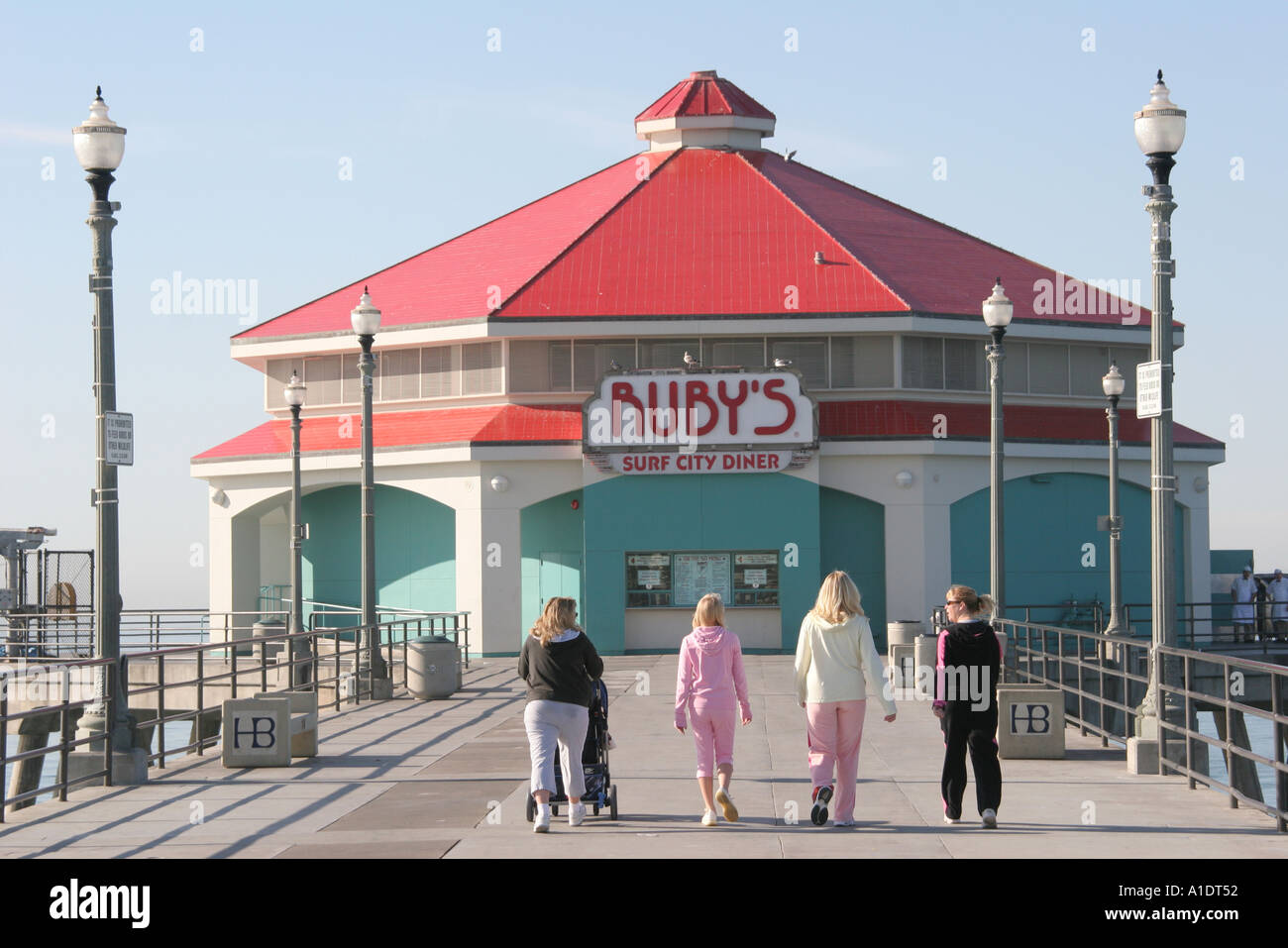 Huntington Beach California,Municipal Pier,Ruby's Surf City Diner ...
