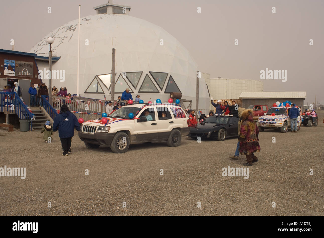 Fourth of July parade in Point Hope the oldest Eskimo village along the