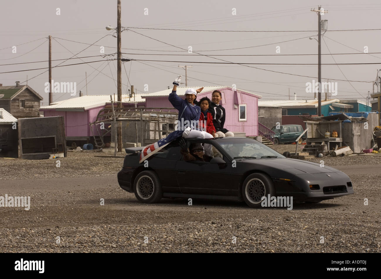 Fourth of July parade in Point Hope the oldest Eskimo village along the