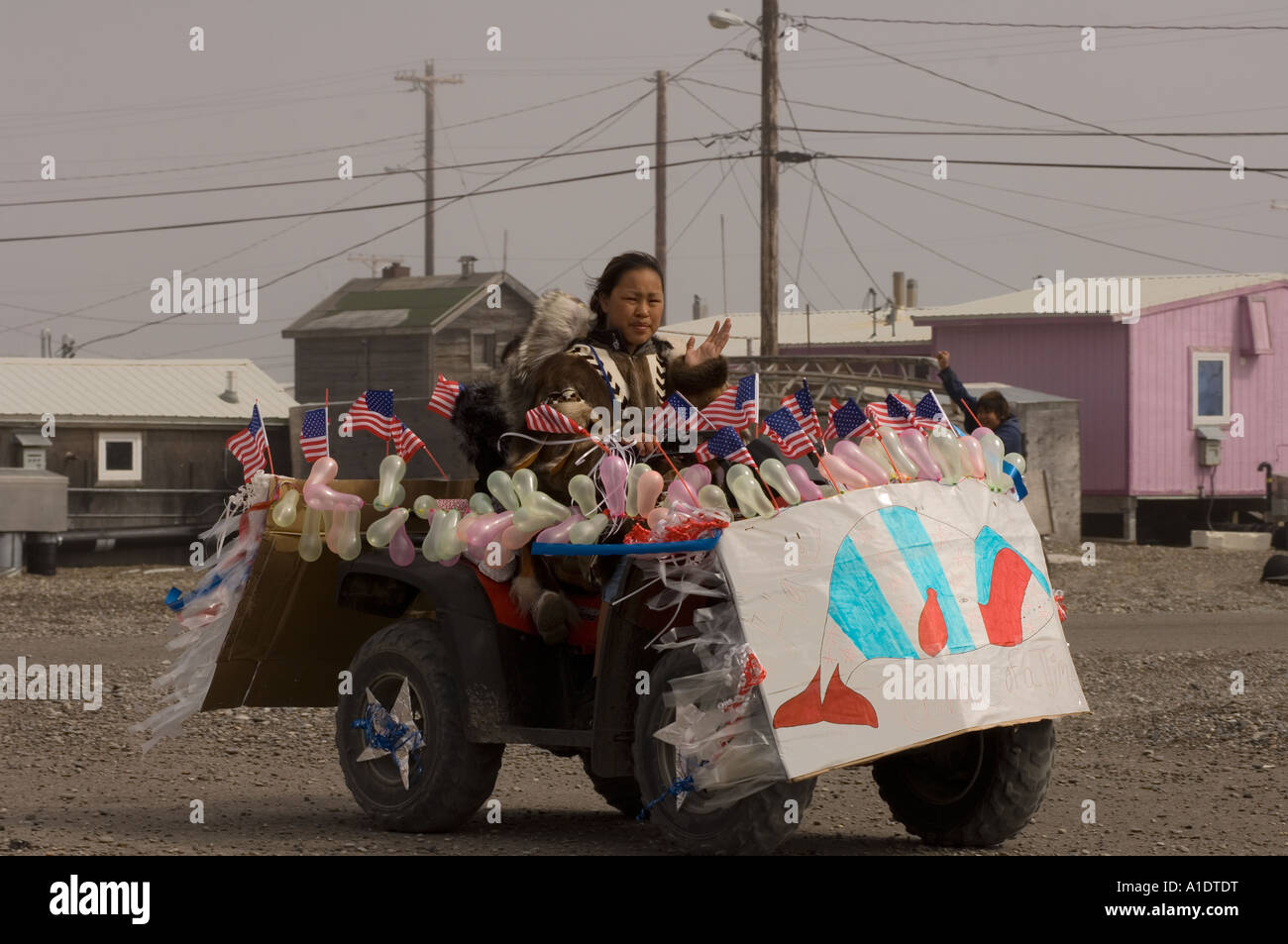 Fourth of July parade in Point Hope the oldest Eskimo village along the