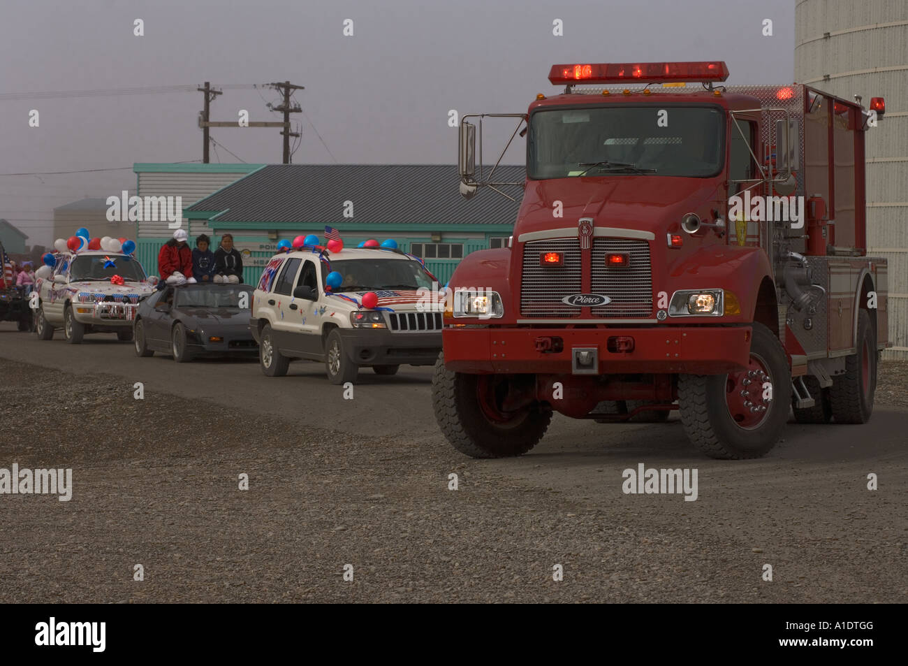 Fourth of July parade in Point Hope the oldest Eskimo village along the