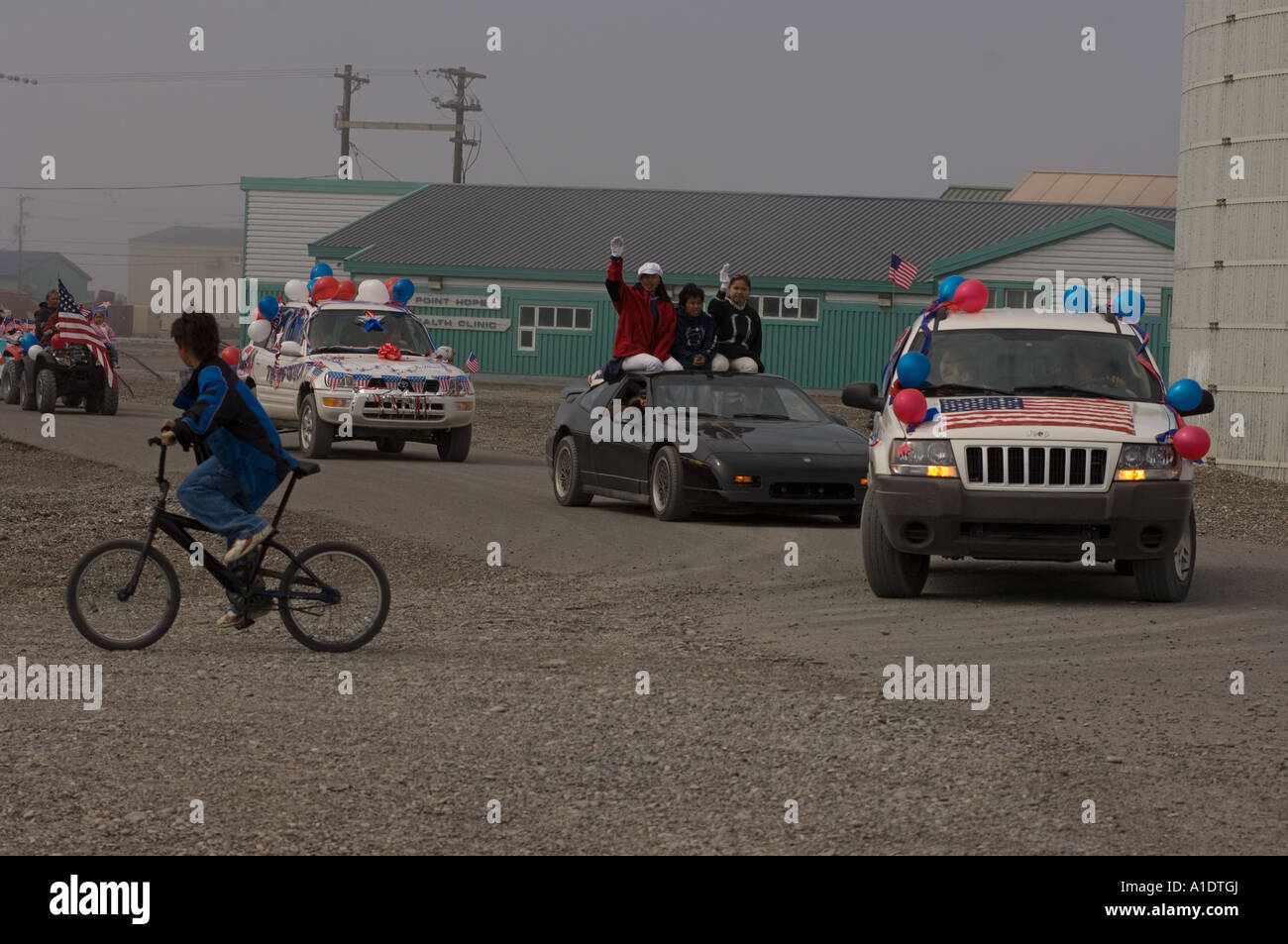 Fourth of July parade in Point Hope the oldest Eskimo village along the