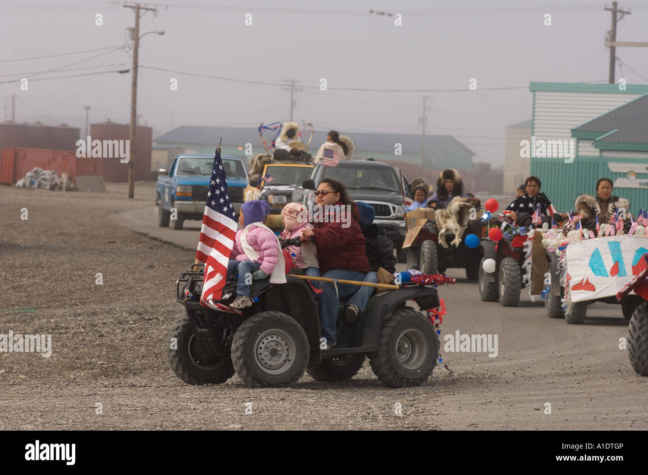 Fourth of July parade in Point Hope the oldest Eskimo village along the