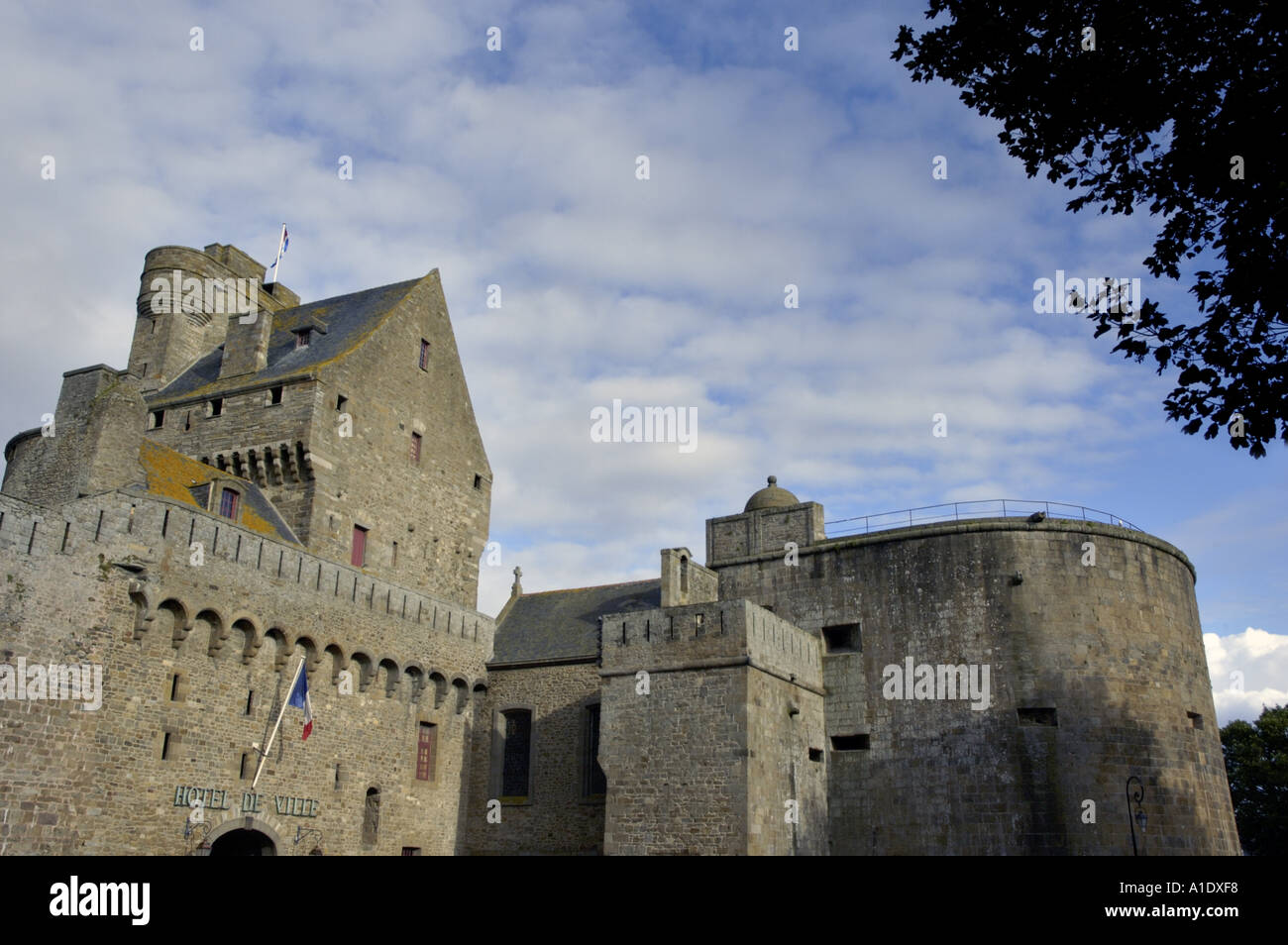 France Brittany Saint Malo Castle Inside The Ramparts Stock Photo - Alamy