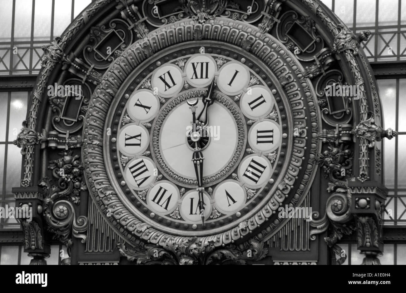 Huge clock in the Musee d Orsay Paris France Europe Stock Photo Alamy